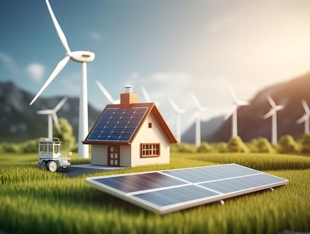 charging EV car electric vehicle clean energy for driving future, eco-friendly alternative energy concept, futuristic hybrid vehicle charge battery electric on station, ai generateの素材