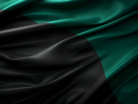 United arab emirates national flag background, UAE flag weaving made by silk cloth fabric, UAE background, ai generated imageの素材