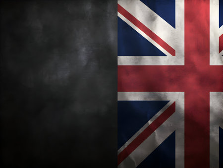 United Kingdom national flag background, UK flag weaving made by silk cloth fabric, UK background, ai generated imageの素材