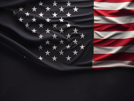 United state of america national flag background, USA flag weaving made by silk cloth fabric, USA background, ai generated imageの素材