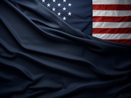 United state of america national flag background, USA flag weaving made by silk cloth fabric, USA background, ai generated imageの素材
