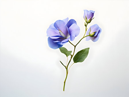 Butterfly pea flower in studio background, single butterfly pea flower, Beautiful flower, ai generated imageの素材