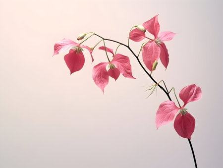 Creeper flower in studio background, single Creeper flower, Beautiful flower, ai generated imageの素材