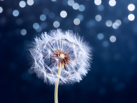 dandelion flower in studio background, single dandelion flower, Beautiful flower imagesの素材