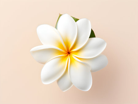 Frangipani flower in studio background, single Frangipani flower, Beautiful flower imagesの素材