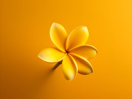 Frangipani flower in studio background, single Frangipani flower, Beautiful flower imagesの素材