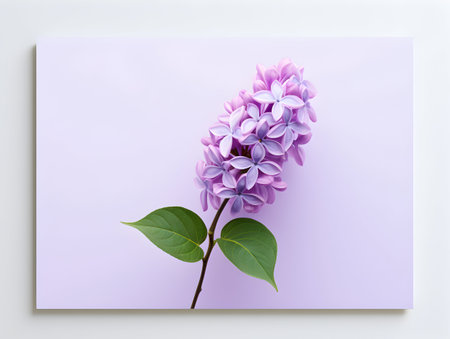 Lilac flower in studio background, single lilac flower, Beautiful flower imagesの素材