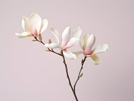 Magnolia flower in studio background, single magnolia flower, Beautiful flower imagesの素材