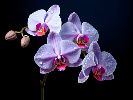 Orchid flower in studio background, single orchid flower, Beautiful flower imagesの素材