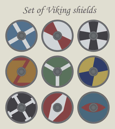 Set of viking shieldsのイラスト素材