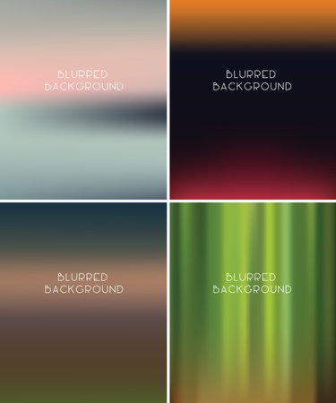 Set Of Blurred vector Backgrounds, eps 10のイラスト素材