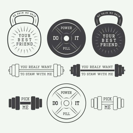 Set of motivation logos, labels and slogansのイラスト素材