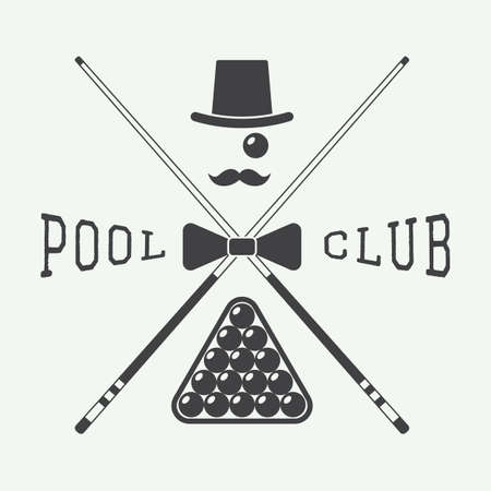 Vintage billiard label, emblem and logoのイラスト素材