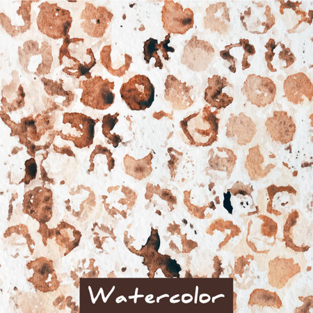 Brown abstract watercolor vector backgroundのイラスト素材