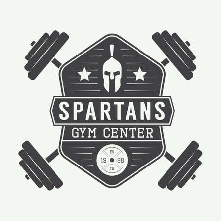 Gym logo in vintage style.のイラスト素材