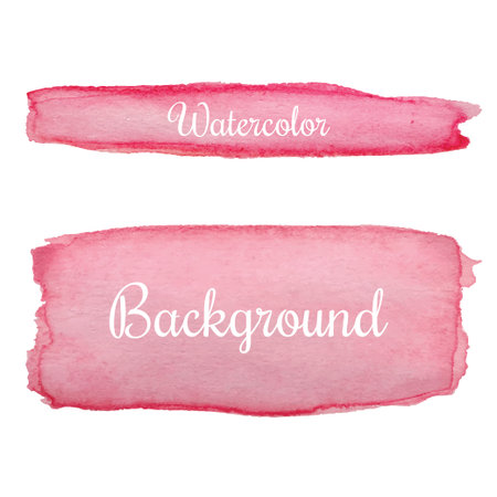 Pink watercolor hand drawn vector backgroundのイラスト素材