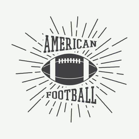 Vintage rugby and american football labels, emblems and logo. Vector illustrationのイラスト素材