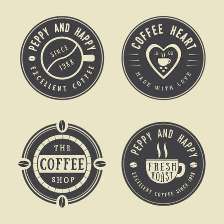 Set of vintage coffee のイラスト素材