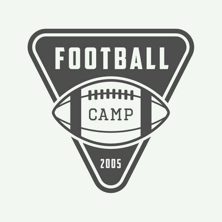 Vintage rugby and american football labels, emblems and logo. Vector illustrationのイラスト素材