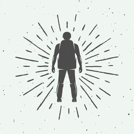 Set of vintage camping outdoor and adventure logos, badges, labels, emblems, marks and design elements. Graphic Art. Vector Illustration.のイラスト素材