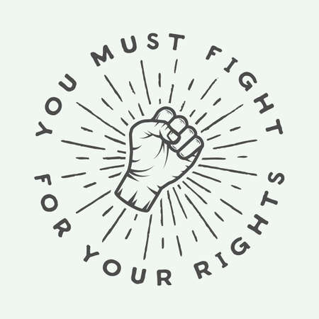 Vintage mixed martial arts logo.のイラスト素材