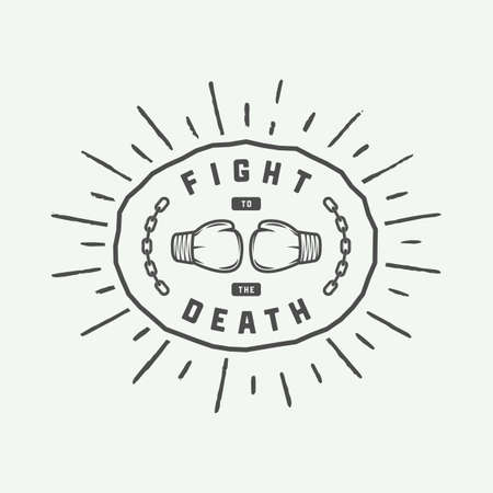 Vintage retro motivation logo, emblem, label, poster or design print. Inspirational quote with typography. Monochrome graphic Art. Vector Illustration.のイラスト素材