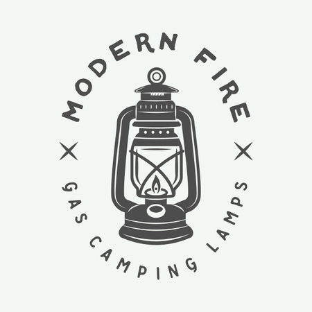 Vintage camping outdoor and adventure icon.のイラスト素材