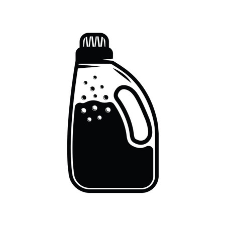 Vintage retro cleaning detergent. Can be used like emblem, logo, badge, label. mark, poster or print. Monochrome Graphic Art. vector illustration. Engraving woodcut slyle.のイラスト素材
