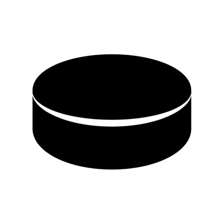Vintage retro vwinter sport hockey puck. Can be used like emblem, logo, badge, label. mark, poster or print. Monochrome Graphic Art. vector illustration. engraving styleのイラスト素材
