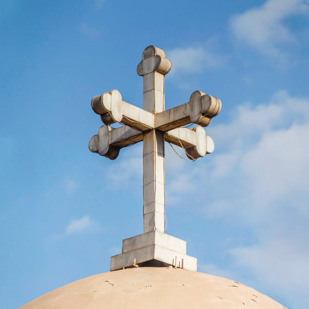 Cross at the Coptic temple. Cairo