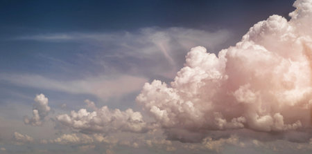 The color of clouds in Pink with Vanilla Sky for texture background. Space for text input