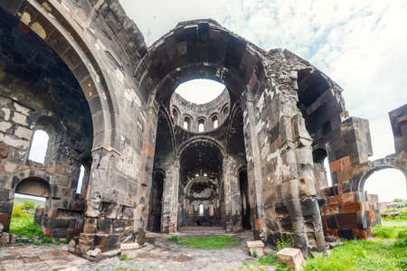 Talin Cathedral in Aragatsotn Province, Armenia.の写真素材