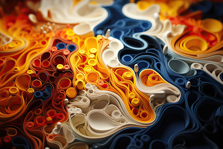 A Mesmerizing 3D Abstract Multicolor Visualization Generative aiの素材