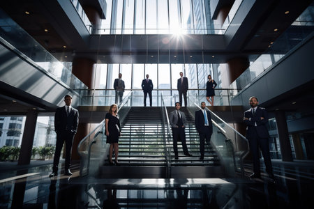 Group of Business People in Office Buildingの素材