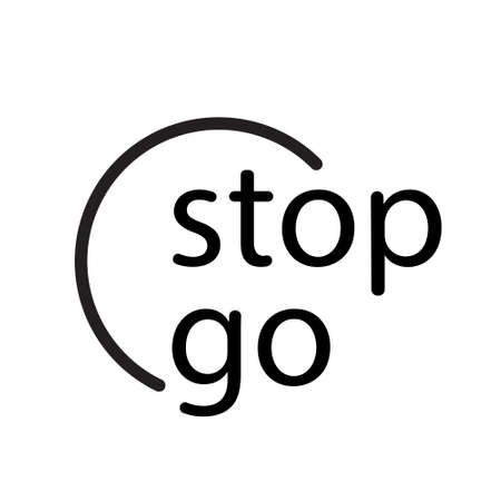 Stop and go icon. Thin line art for cook top of stove. Black simple illustration. Contour isolated vector image on white backgroundのイラスト素材