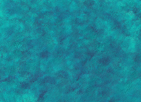 Dark turquoise art background. Acrylic paint with smooth spots of blue, aqua color. Abstract...