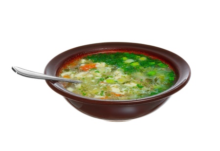 Fresh soup in a dishの写真素材