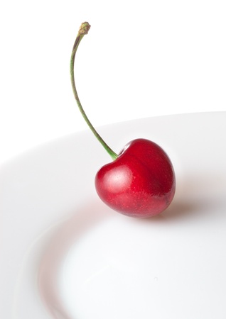 Cherry on plateの写真素材