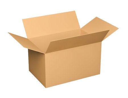 Box on a white backgroundの写真素材