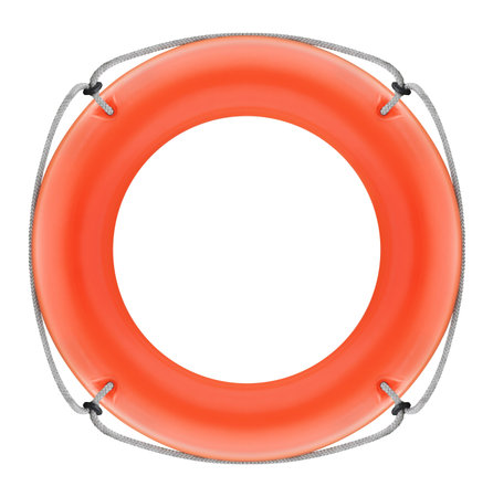 Lifebuoy on a white background