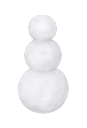 Blank snowman on a white backgroundの写真素材