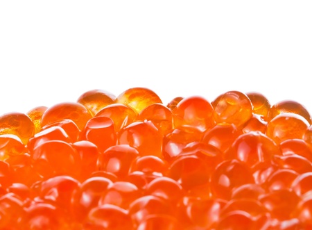 Red caviar on a white backgroundの写真素材