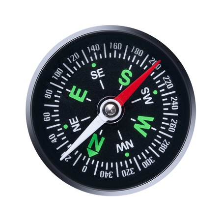 compass on white backgroundの写真素材