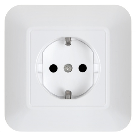 electrical outlet on a white backgroundの写真素材