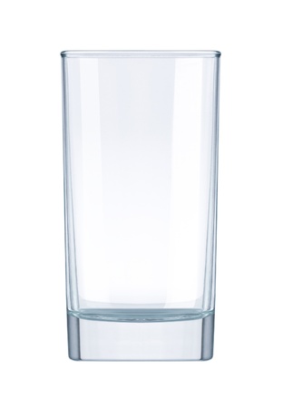 empty glass on a white backgroundの写真素材