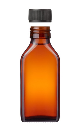 medicine bottle or cosmetic product on white backgroundの写真素材