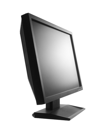 Computer display or lcd tv on white backgroundの写真素材