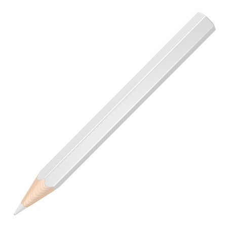white pencil on a white backgroundの写真素材