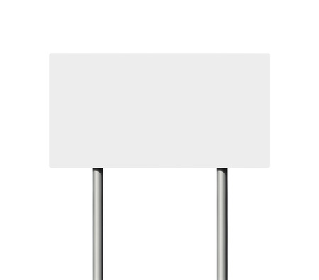 Blank traffic sign or a banner for outdoor advertisingの写真素材