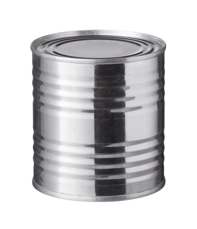 tin can on a white の写真素材